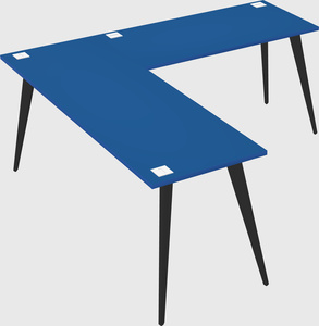 Modern l-shaped office desk