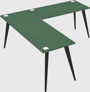 Modern l-shaped office desk