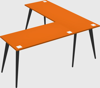 Modern l-shaped office desk