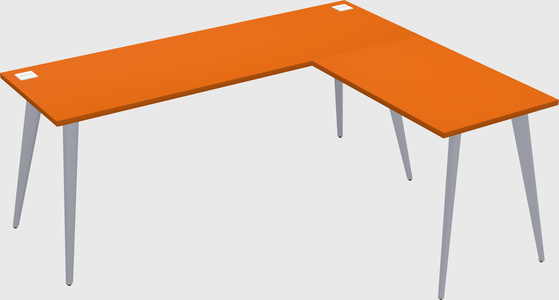 Modern l-shaped office desk