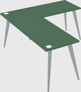 Modern l-shaped office desk