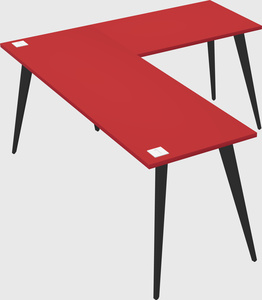 Modern l-shaped office desk