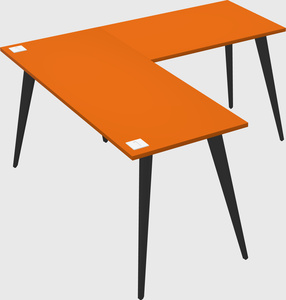 Modern l-shaped office desk