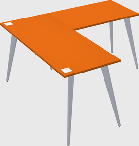 Modern l-shaped office desk