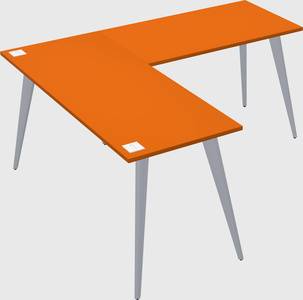 Modern l-shaped office desk