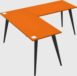 Modern l-shaped office desk