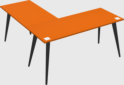 Modern l-shaped office desk