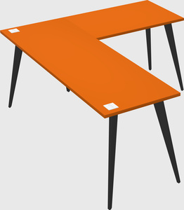 Modern l-shaped office desk