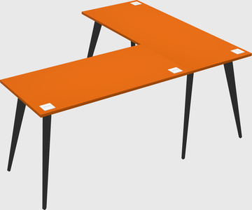 Modern l-shaped office desk