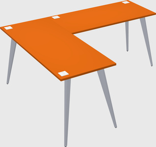Modern l-shaped office desk