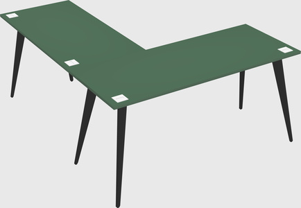 Modern l-shaped office desk