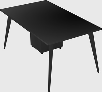 Modern rectangular office desk