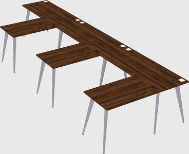 Modern l-shaped office desk