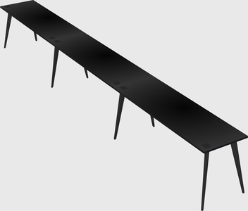 Modern rectangular office desk