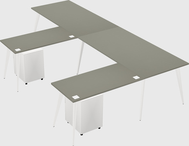 Modern l-shaped office desk
