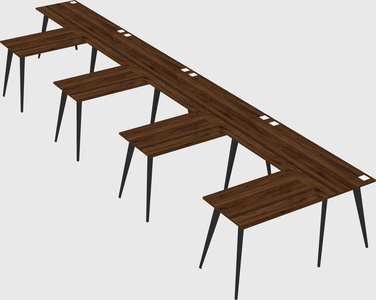 Modern l-shaped office desk