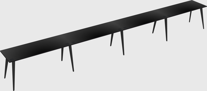 Modern rectangular office desk