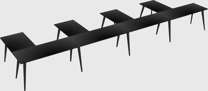Modern l-shaped office desk