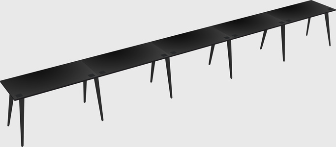 Modern rectangular office desk