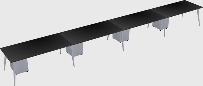 Modern rectangular office desk