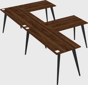 Modern l-shaped office desk