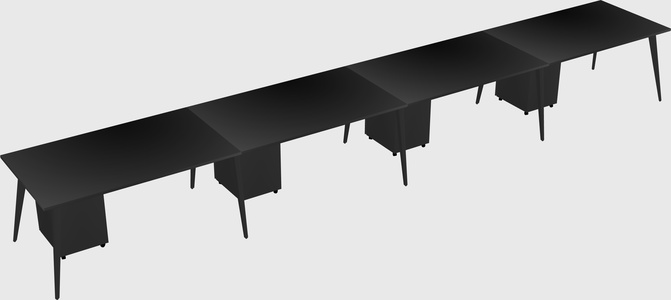 Modern rectangular office desk