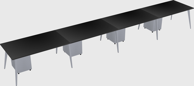 Modern rectangular office desk