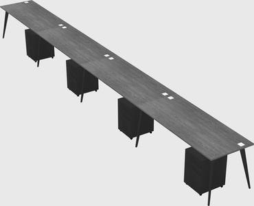 Modern rectangular office desk