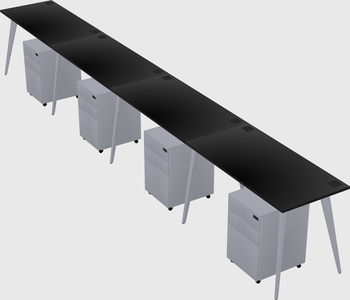 Modern rectangular office desk