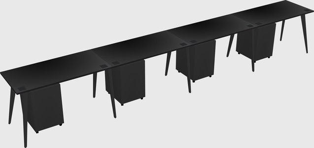 Modern rectangular office desk