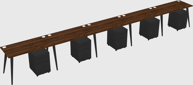 Modern rectangular office desk