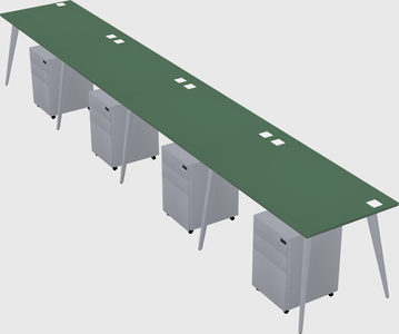 Modern rectangular office desk