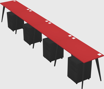 Modern rectangular office desk