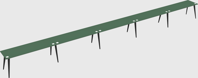 Modern rectangular office desk