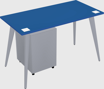 Modern rectangular office desk