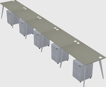 Modern rectangular office desk