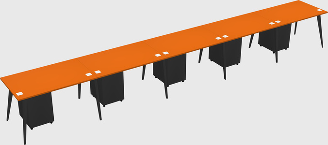 Modern rectangular office desk