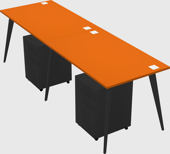 Modern rectangular office desk