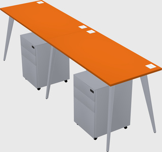 Modern rectangular office desk