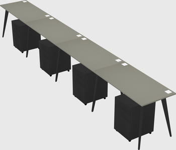 Modern rectangular office desk