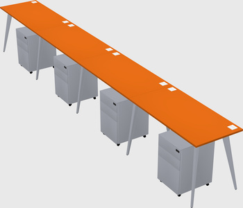 Modern rectangular office desk