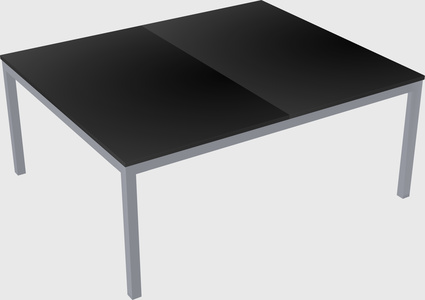 Shared rectangular desk