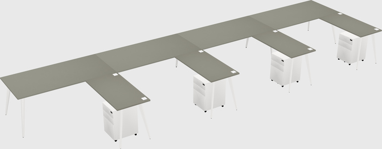 Modern L-shaped Office Desk