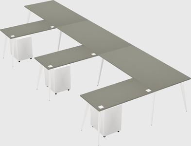 Modern l-shaped office desk