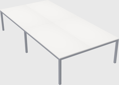 Shared rectangular desk