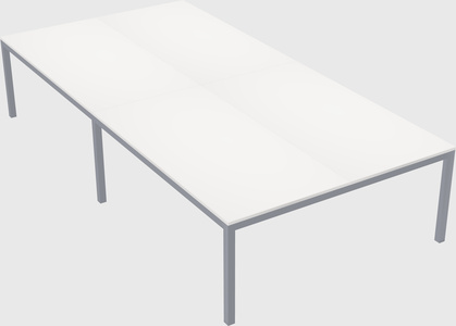 Shared rectangular desk