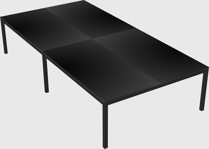 Shared rectangular desk