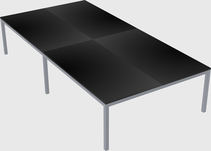 Shared rectangular desk