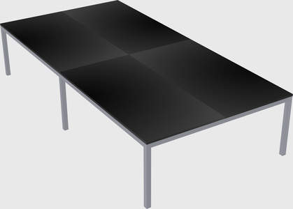 Shared rectangular desk