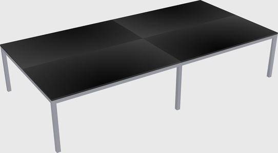 Shared rectangular desk